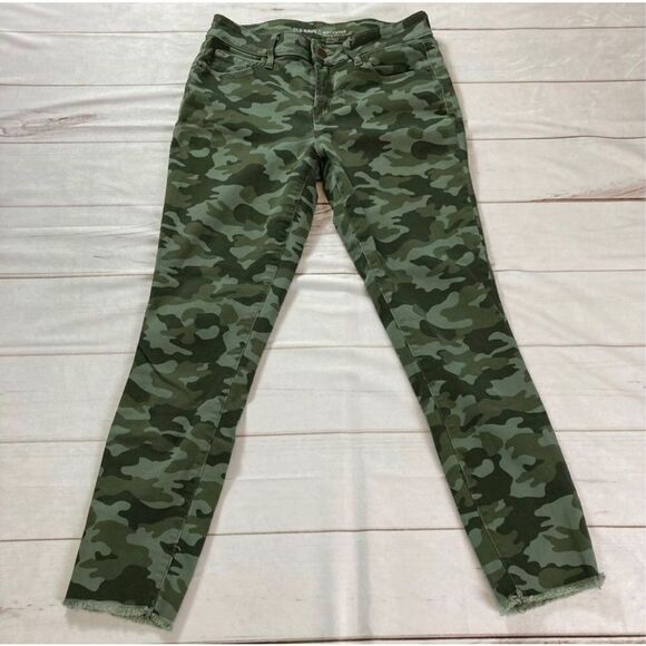 Old Navy Rockstar Green Camo Ankle Skinny Jeans Size 6 - Picture 2 of 11